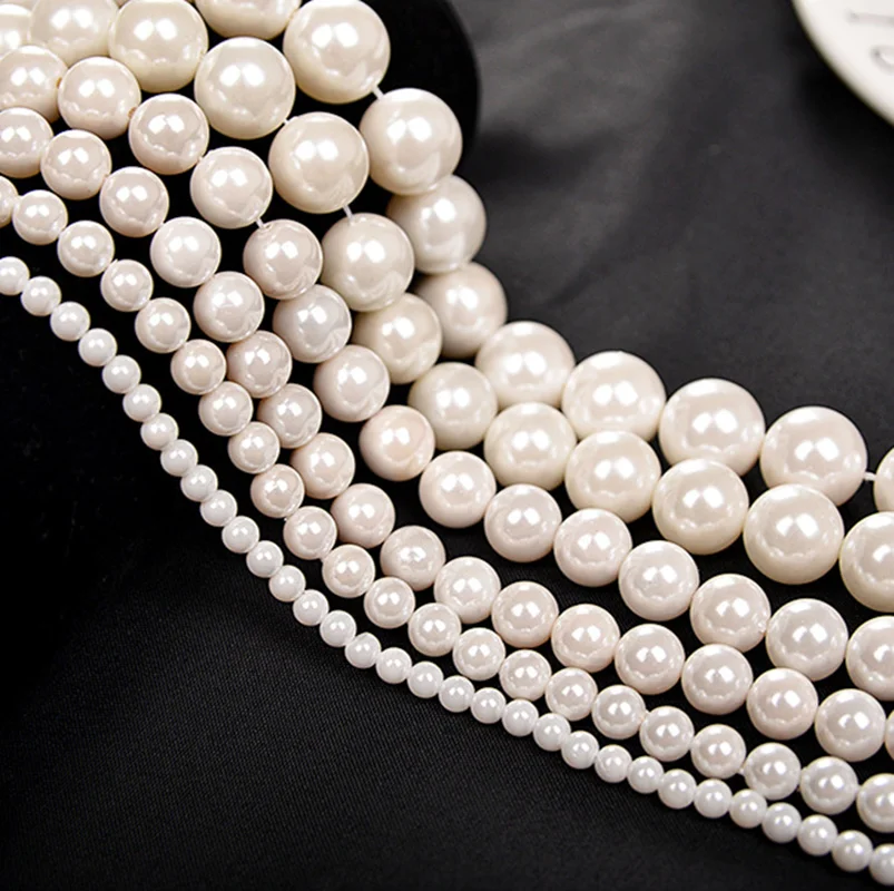 

Natural Seashell Artificial Pearl Beads for Jewelry Making DIY Crafts Sewing Clothing Accessories Decoration Hairband Pin DIY