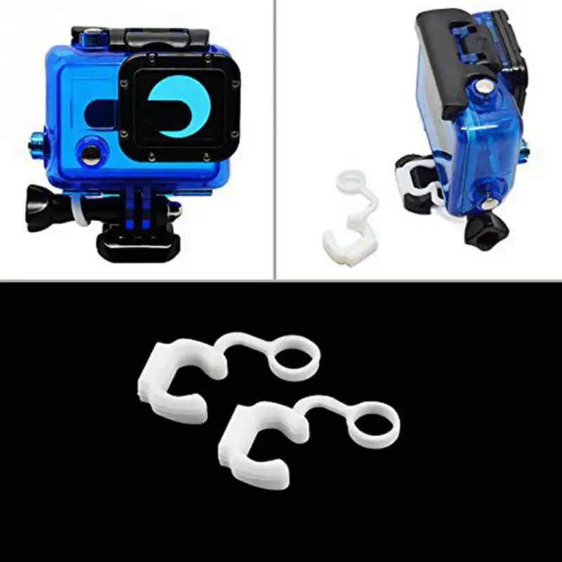Black White 5PCS Soft Silicone Silicone Rubber Lock Plug For GoPro Hero