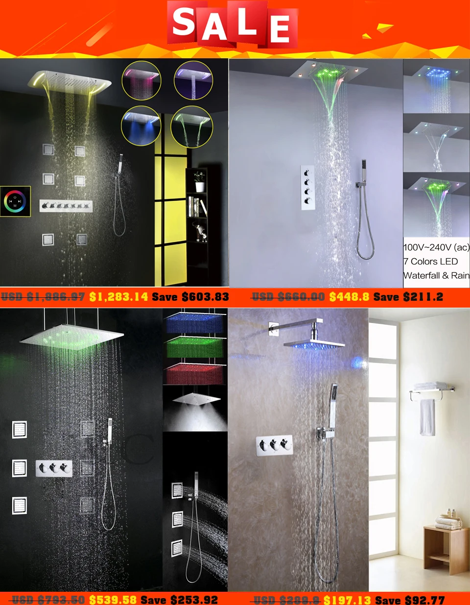 C & C ручной душ ручной Насадки для душа Банные принадлежности продукты Chrome Готовые Круглый ручной душ