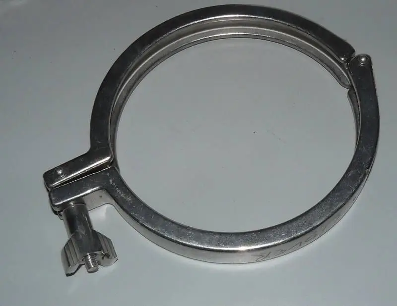 Heavy duty 10" Tri Clover Compatible Clamp. Single Pin, Food Grade