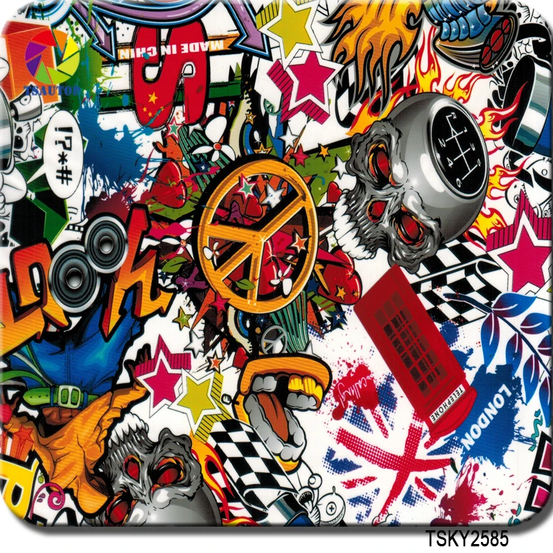 TSAUTOP 2M//6M//10M Length Water Transfer Printing Film hydrographics 50CM Width hydrographics Transfer Films 2338 Size : 2M