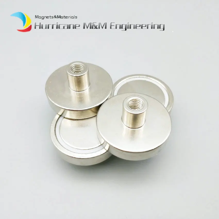 

Cup Mounting Magnet Dia. 32mm Lathed Magnetic Pots with Female Thread Neodymium Permanent Strong Holding Magnet 4-120pcs