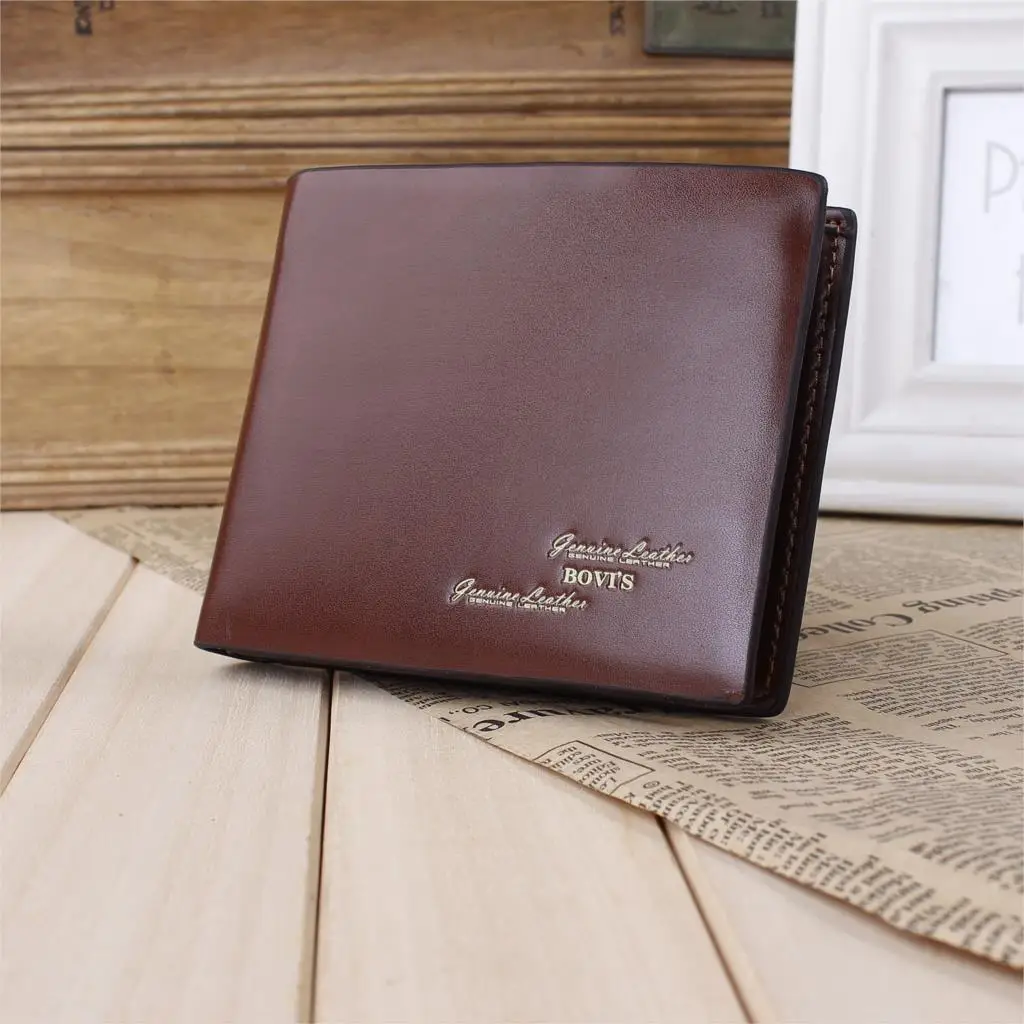 

Famous Brand Bifold Wallet Men's Genuine Brown Credit/ID Card Holder Slim tommy wallet Gift