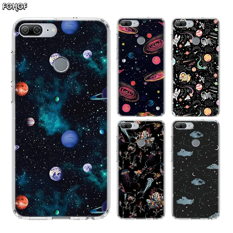 Extraterrestrial Planets Soft TPU Print Hull Case For Huawei Honor 8X MAX 8 9 10 lite 7 7X 6X V9 Play V20 Frosted Fundas Cover |