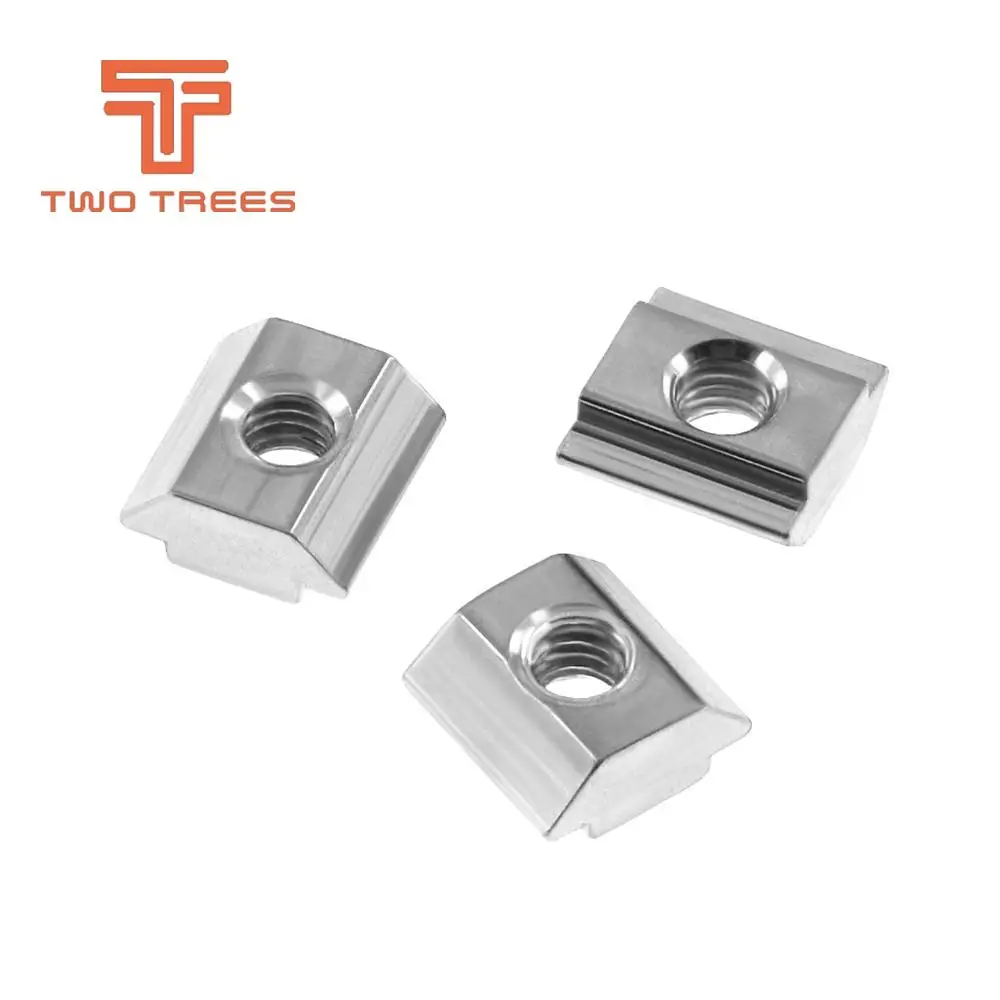 

20pcs/lot 2020 M3 M4 M5 M6 T Block Square nuts T-Track Sliding Hammer Nut for Fastener Aluminum Profile
