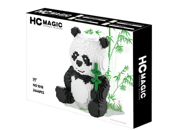 

HC Mini blocks Cute Panda Model Animal Auction Figures Brick for Kids Gifts Beautiful Doll Children Toys New year Gift 1018
