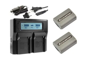 

2x NP-FP50 NP-FP51 NPFP50 NPFP51 FP50 FP51 Battery+LCD Dual USB Charger for Sony DCR-HC19 HC40 HC46 AC-VQP10 ACC-TCP5 DCR-HC26