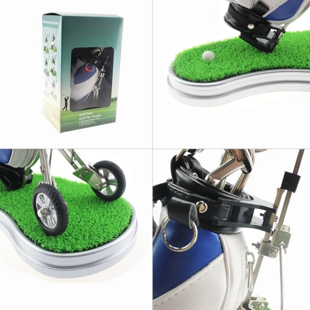 CRESTGOLF Golf trolley bag with 3 Parts of Aluminum Pen Golf Bag Penholder Golf Souvenir Golf Car Accessories