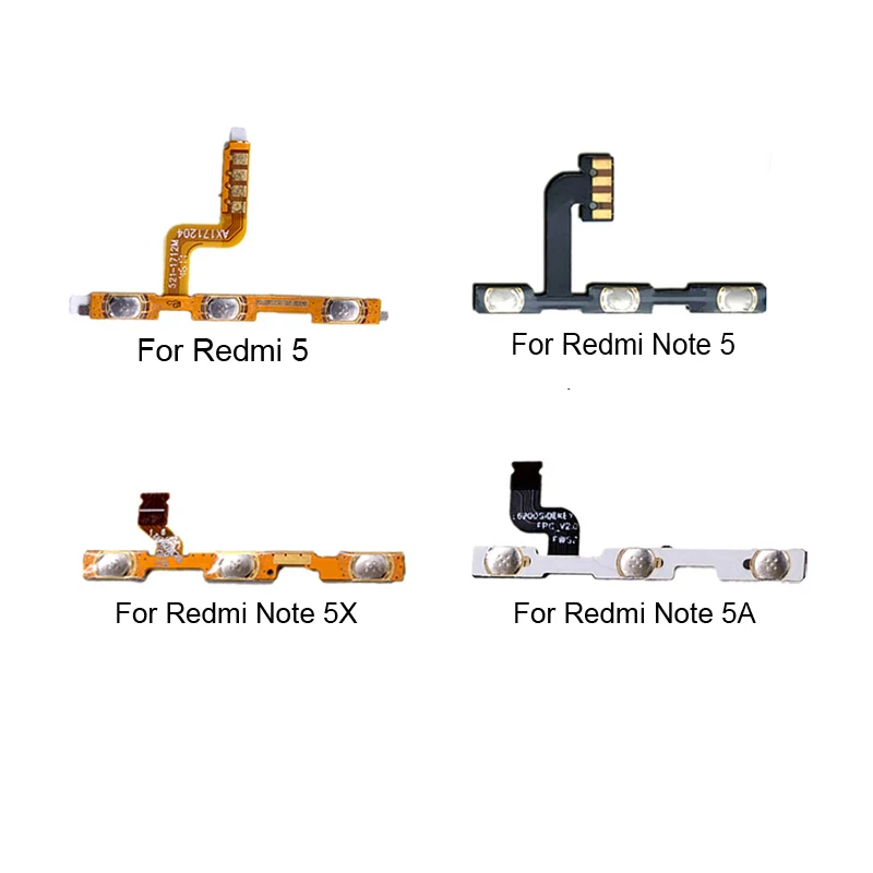 

For Xiaomi Redmi 5 Note 5 Note 5X Note 5A Power Volume Side Key Button Flex Cable Switch ON OFF Flex Cable Replacement