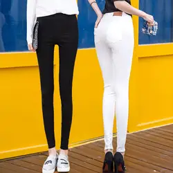 WKOUD обычные леггинсы для Для женщин черный, белый цвет Стройный силиконовая в форме банана корейское платье-карандаш женские брюки P8747