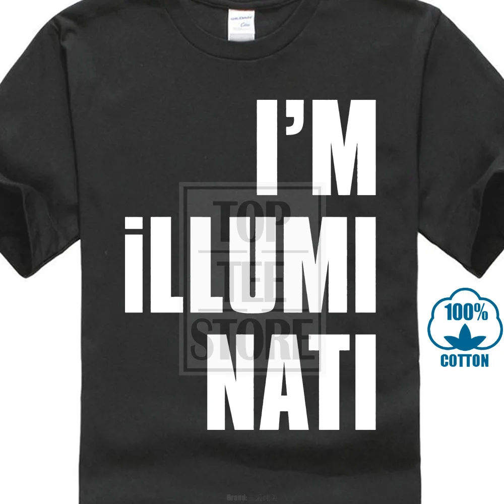 Skam Isak'S I'M Illuminati мужские черные футболки одежда свободные хлопковые для
