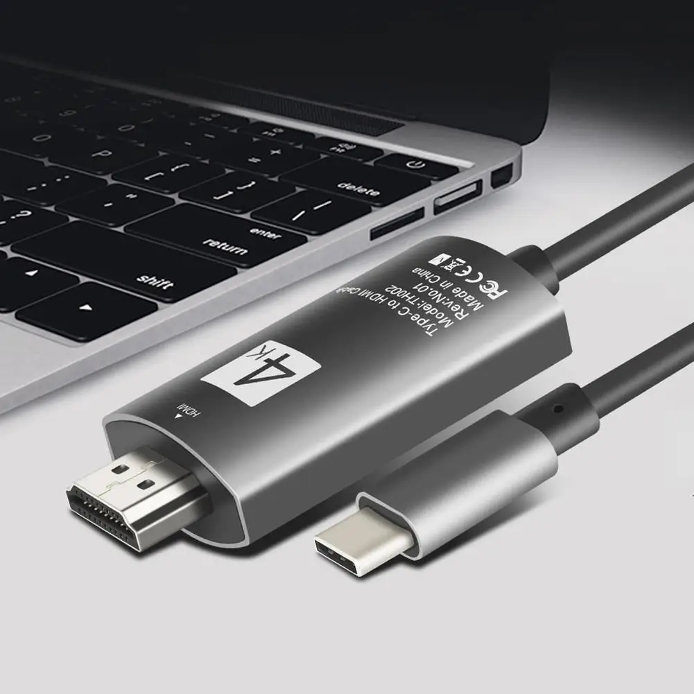 IG-USB-C type-C к HDMI 4K* 2K UHD HDTV адаптер для Samsung Galaxy S8 S8+ MacBook серый