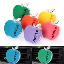 1 шт. милый автомобильный парфюм Apple, воздушный Зажим Для Освежителя с добавками, ароматом апельсина/лимона/яблока/лаванды, автомобильные аксессуары