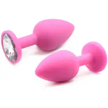 3 tamanho diferente silicone anal plug brinquedos sexuais para homem/mulher treinador anal jewelery plugue butt plug unissex chapeado massageador ânus