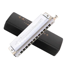 12 Hole 48 Tone Chromatic Harmonica Professional Mouth organ Woodwind Musical Instrument Gaita Wholesale 100%Real Brand