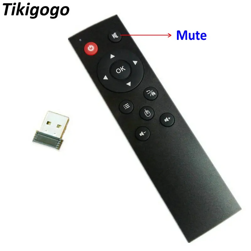 

Tikigogo 2.4G Air Mouse No Gyroscope Remote Control Mute button for android smart tv box android projector pc remote controller