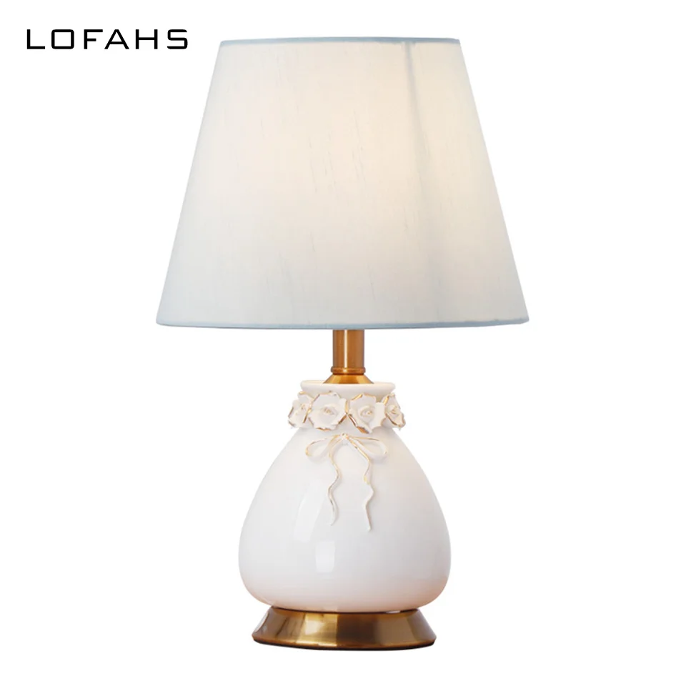 Настольная лампа ручной работы, фарфоровая настольная лампа для спальни в китайском стиле, лампа для кровати, Декор для дома, mariage демисезонная лампа YX8007