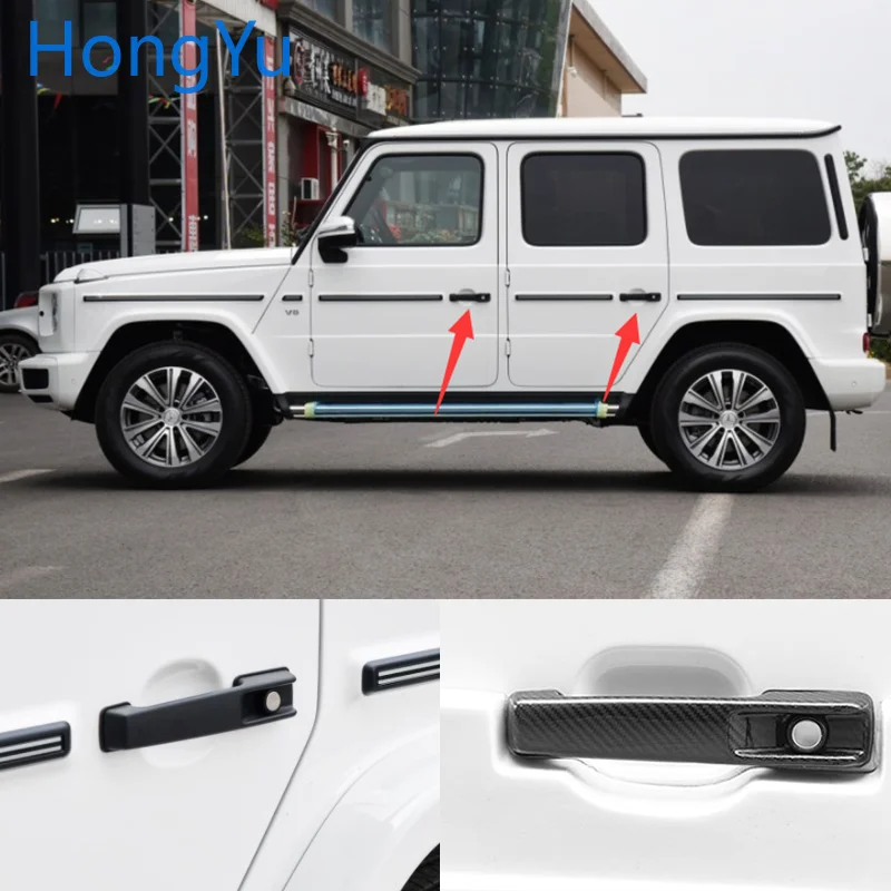 

For Mercedes Benz G Class W463 W464 G65 G55 G63 G500 G550 G350 2009-2019 Carbon Fiber Auto Door Handle Knob Exterior Trim Covers