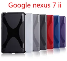 Высокое качество x линия тпу case кожного покрова мягкий гель для google nexus 7 ii 2 2013 2nd 2 поколения бесплатная доставка