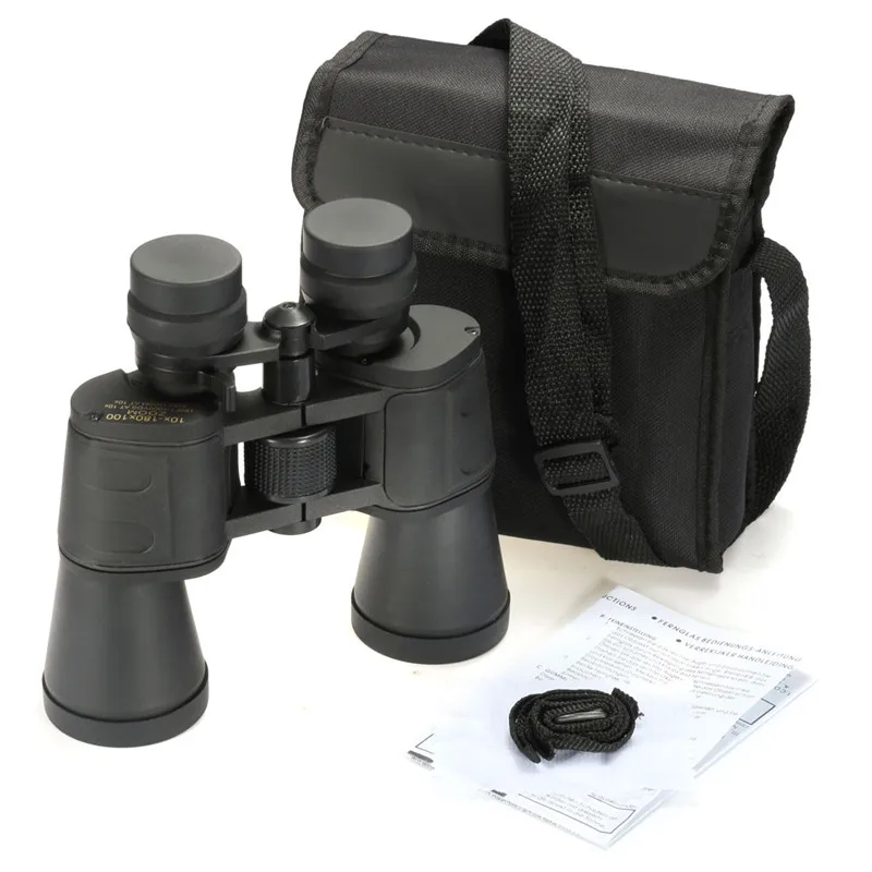 10-180x100 HD зум бинокулярный телескоп День ночного видения оптический телескоп окуляр для наружного кемпинга охота наблюдение за птицами