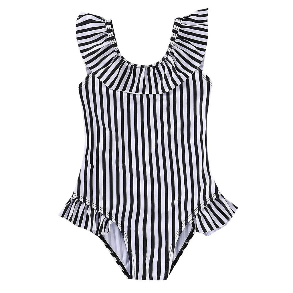 black and white striped swimsuit
