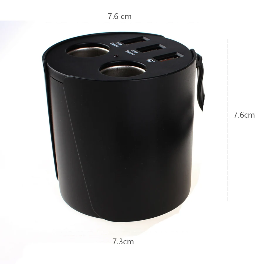 

Car Cigarette Lighter Cup Wireless Fast Charger with Dual USB 3.0 port for Smart Phone Qi Quick Cigarette Lighter Sockets charge