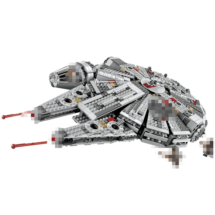 

1381Pcs Millennium Falcon LegiNGly Force Awakens Star World Wars Building Blocks Toys For Children Xmas Key Buckle Gift Military