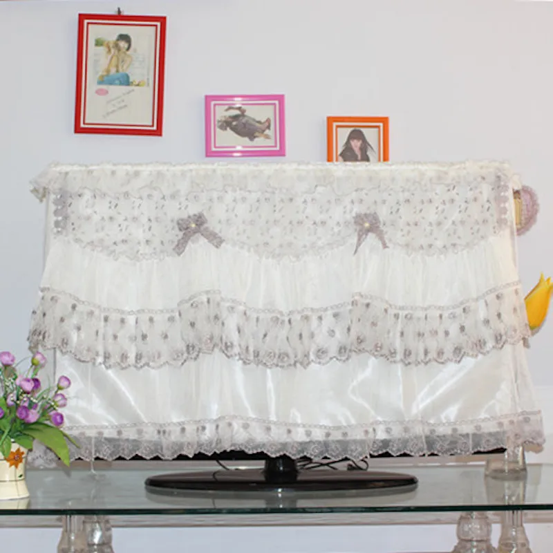 32 55 Inch Tv Cover Decorative Hood Decoration Lace Curtain Decor