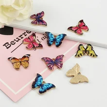 14 pcs Borboleta pingentes Colorido esmalte borboleta charme descobertas jóias DIY suprimentos pequeno animal(China)