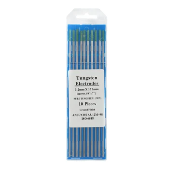 

ELEG-TIG Welding Tungsten Electrodes Pure Tungsten (Green, WP) 10-Pack