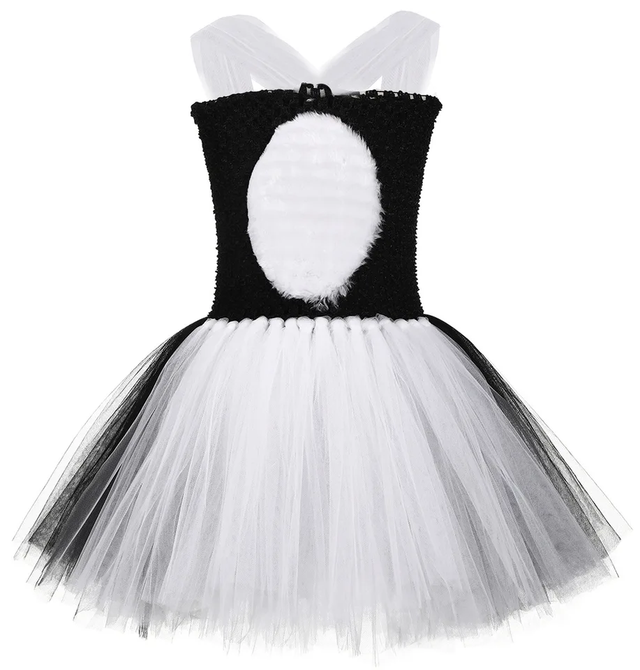 black and white tutu dress
