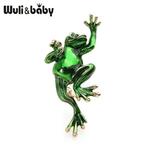 Hat Frog Promotion For Promotional On Aliexpress Wuli Baby Clic Green Frog Enamel Brooches For Women And Men Metal Animal S Scarf Hat Bag Accessories