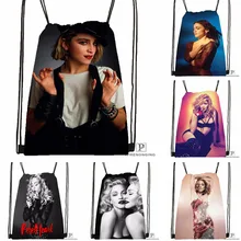 Custom Madonna Drawstring Backpack Bag Cute Daypack Kids Satchel (Black Back) 31x40cm#180531-03-66