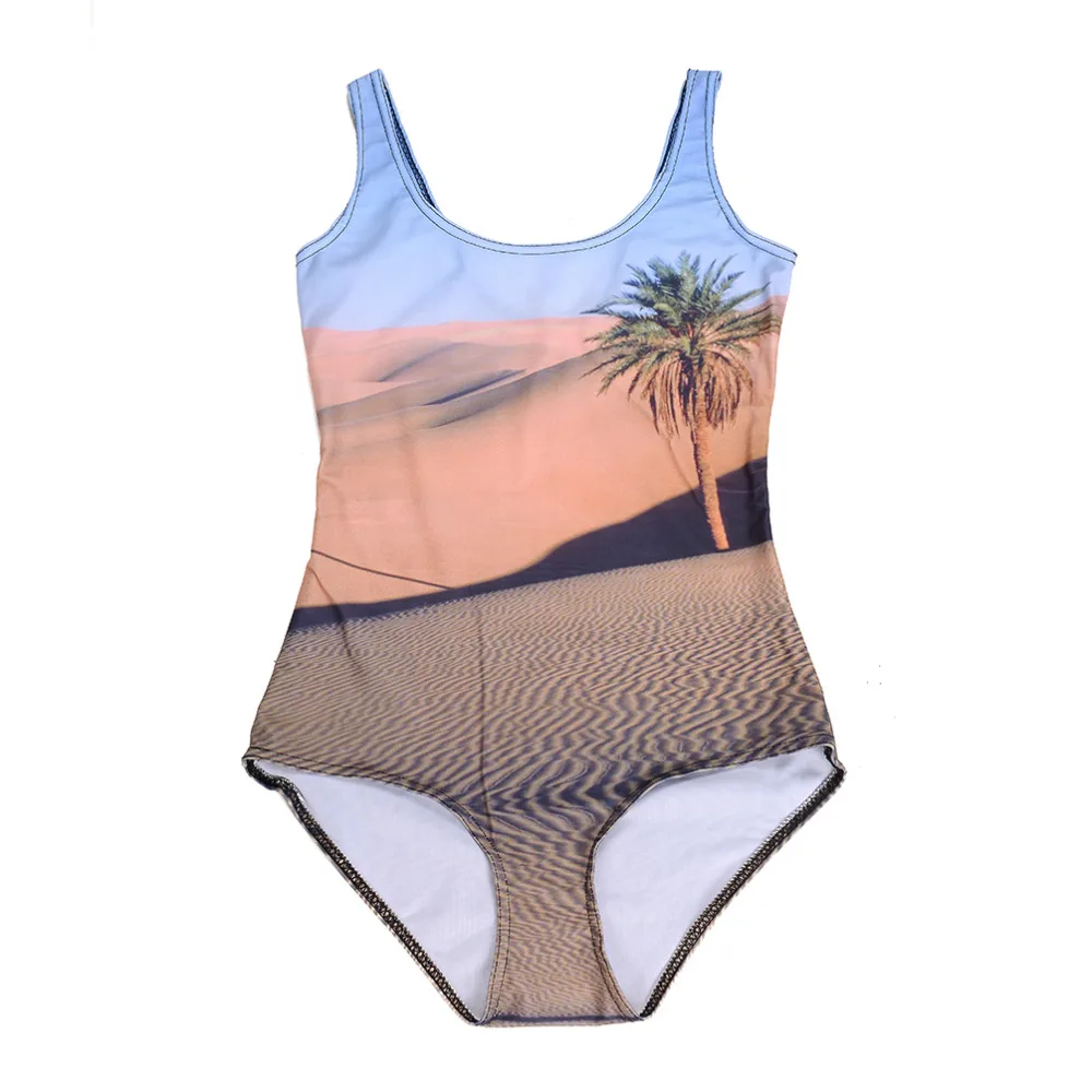 Sexy New Women Desert Print Bikini Set Bodysuit Beach Swimsuit Swimwear