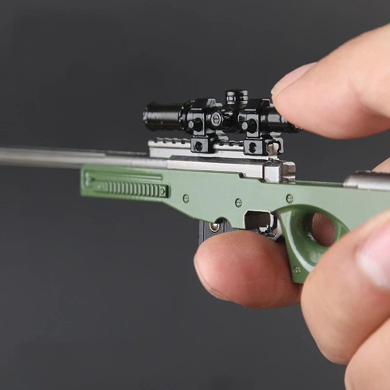 

Upgrade Alloy AWM Weapon Model, M24 & M249 & 98K & SCAR-L with Three Sights Simple Disassembly Suite Pocket Gun Model