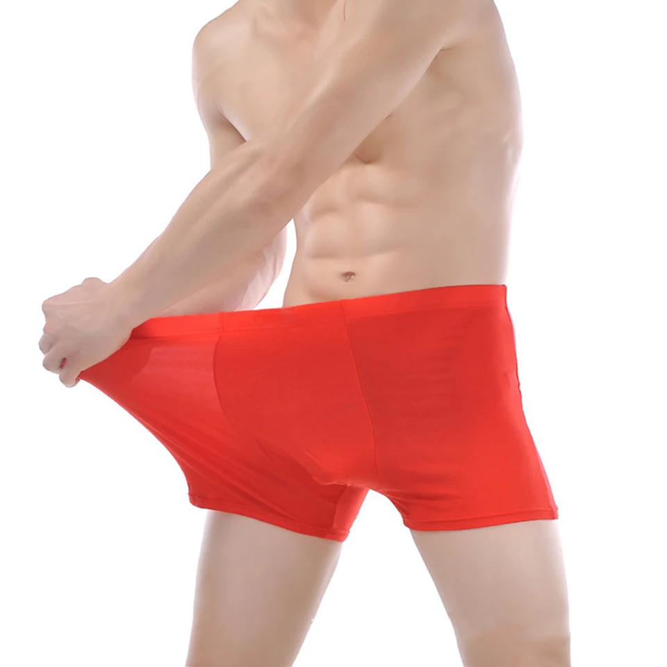 부드러운 통기성 권투 선수 대나무 섬유 남성 속옷 U 볼록 코너 남성 복서 큰 사이즈 XL 5XL