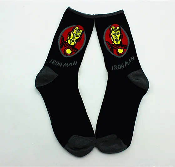1 пара носков с суперменом модные милые носки Avenger Union мужские цветные носки с супергероями Носки с рисунком Человека-паука, Халка