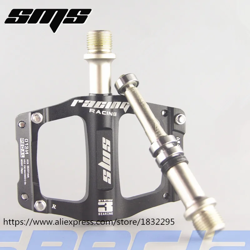 Online 3 rodamientos pedales ultraligeros de aleación de aluminio bicicleta de montaña bicicleta anodizadora pedales de bicicleta de carretera para deportes al aire libre