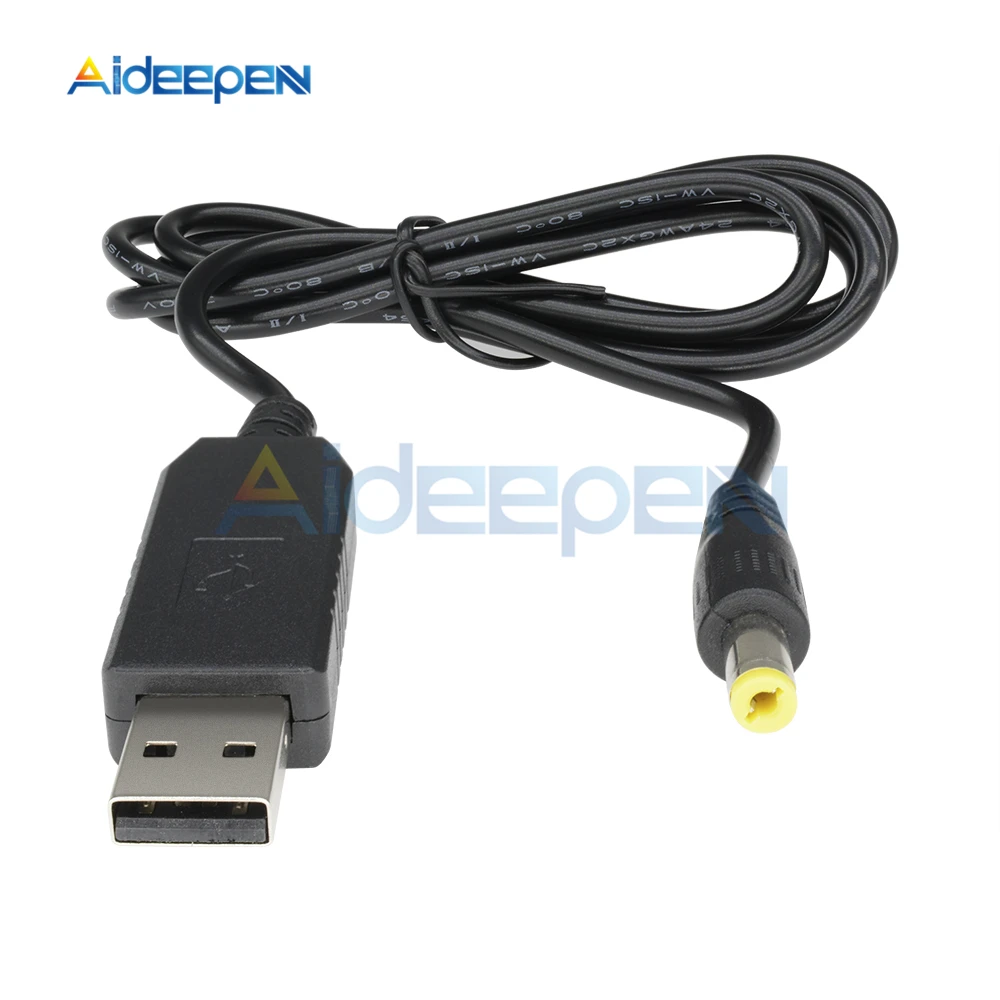 USB DC 5 в к DC 12 В повышающий кабель модуль конвертер Мужской Разъем 2,1x5,5 мм