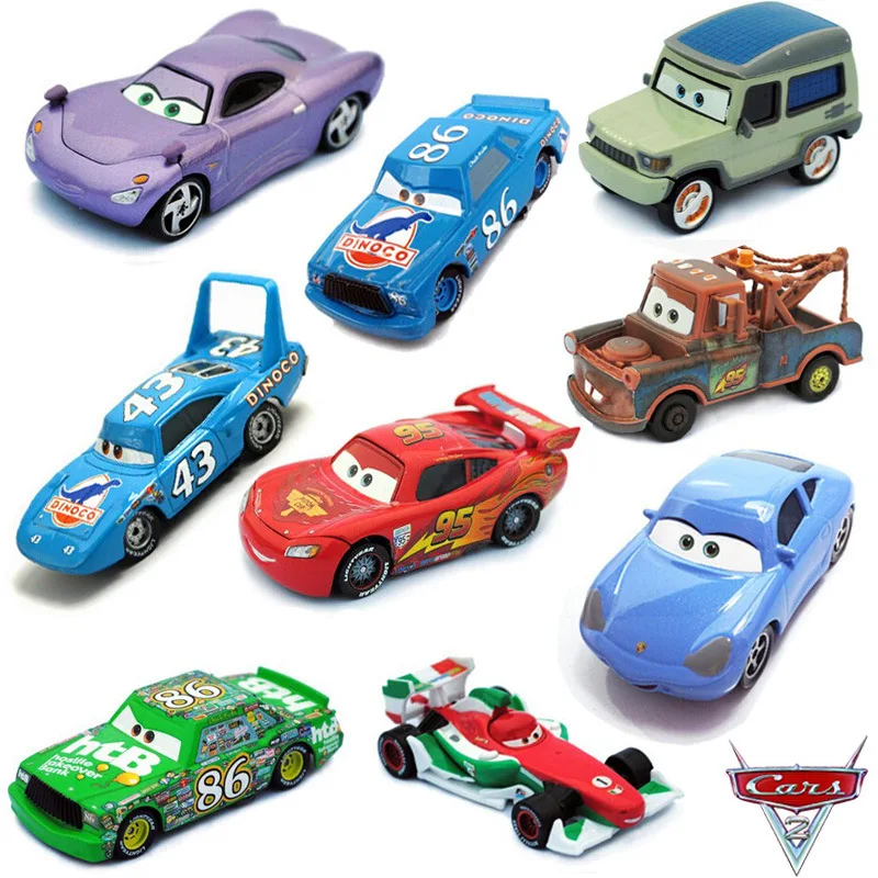 17 видов стилей машинок пиксара и с рисунками из мультфильма Тачки 2 Lightning McQueen