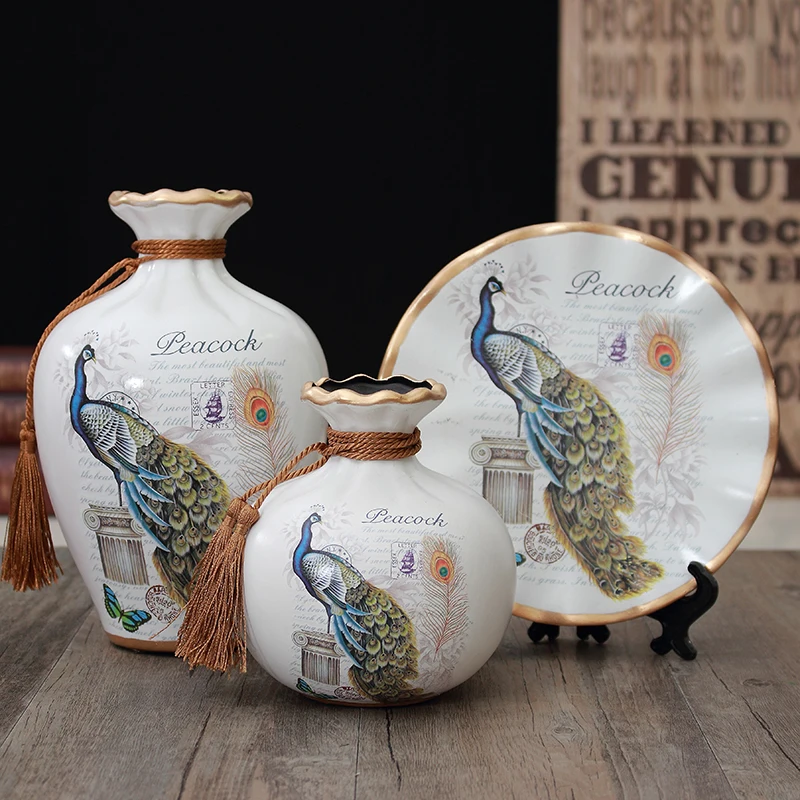 Jingdezhen Ceramic Vase Vintage Chinese Style Fine Smooth Surface Animal Vase