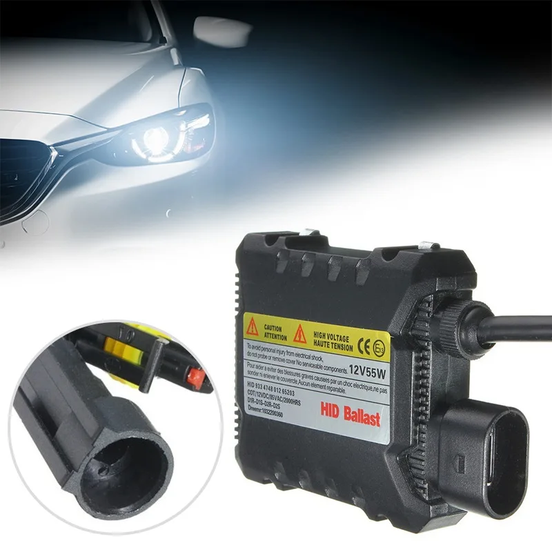 VicTsing 1 Pair 55W Universal Xenon HID Replacement Conversion Kit DC 12V Digital Slim Ballast Electronic Ballast 55W Waterproof (9)
