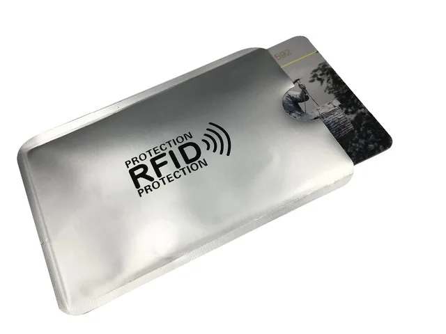 

5PCS Anti Rfid Blocking Reader Lock Bank Card Holder Id Bank Card Case Rfid Protection Metal Credit Card Holder Aluminium
