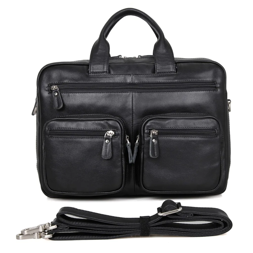 J.M.D Fashion Lawyer Leather Handbag Laptop Bag For Office Men's