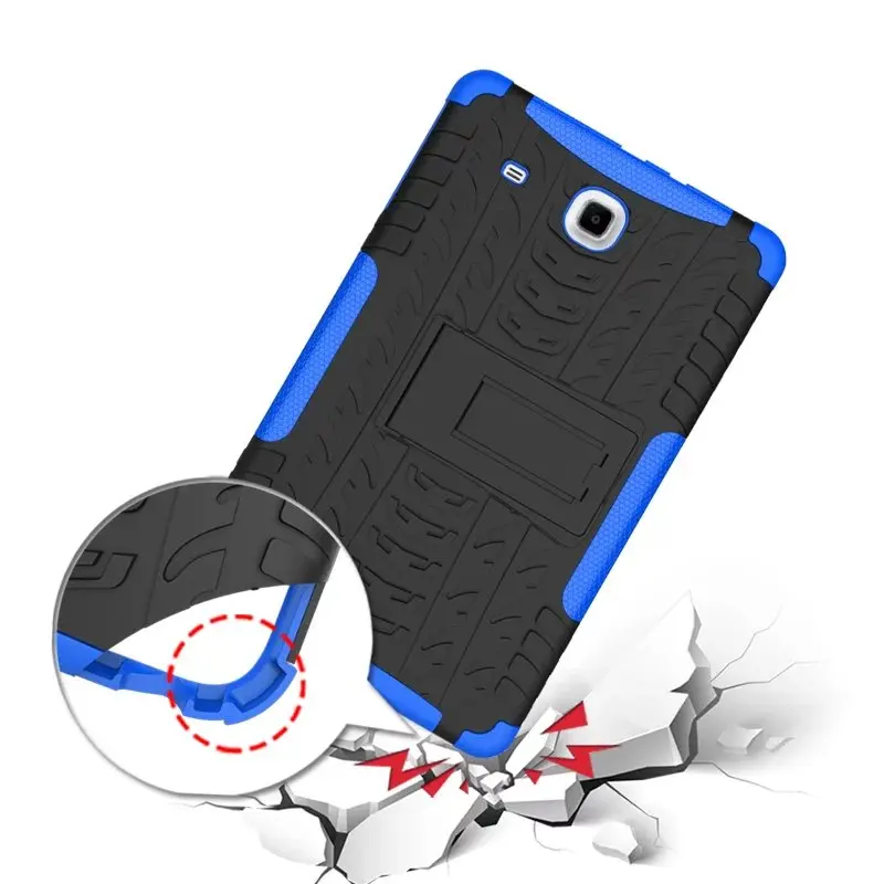 

HH  Hybrid Heavy Duty TPU Plasic Shockproof Dual Layer Armor Back Cover Case For Samsung Galaxy Tab E 9.6 inch T560 SM-T560 T561