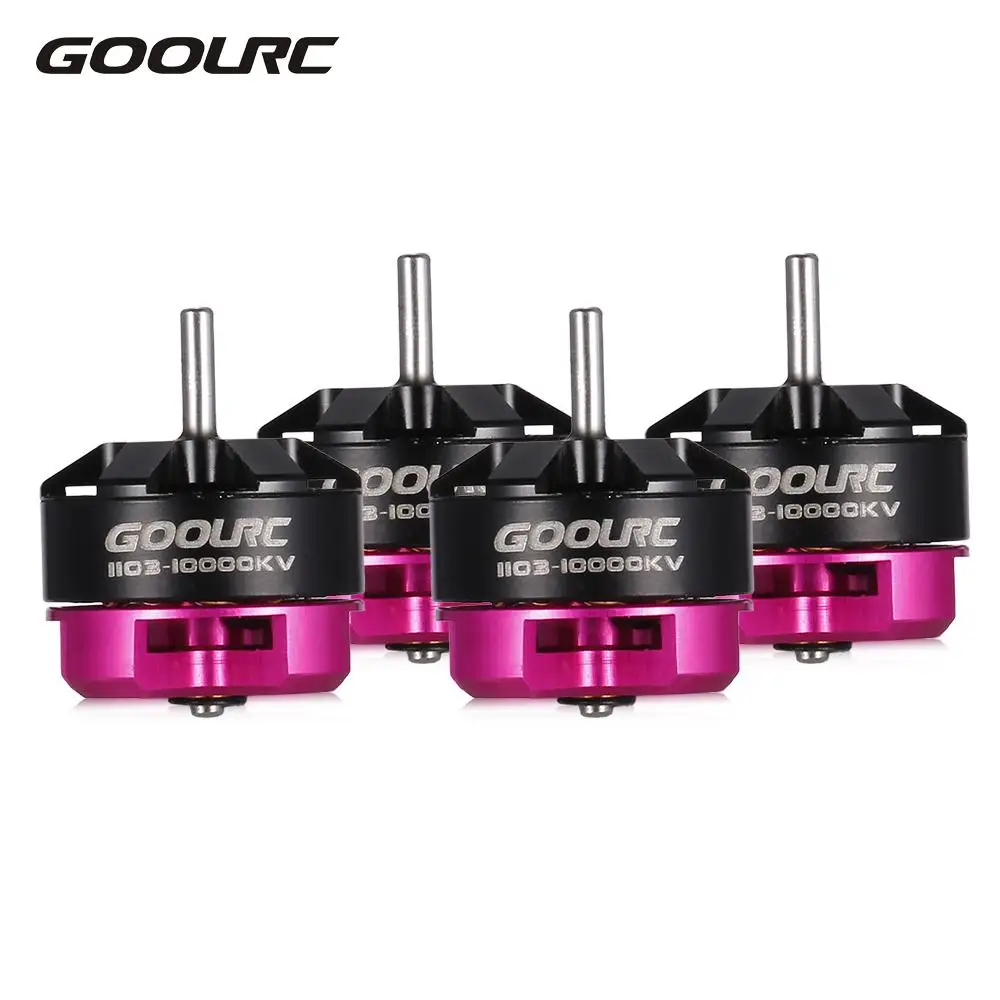 Beste GoolRC 4 stks 1103 10000KV 2 S Borstelloze Motor CW CCW RC Motor voor 80 90 100 Micro FPV Racing Quadcopter RC Drone Vliegtuigen onderdelen