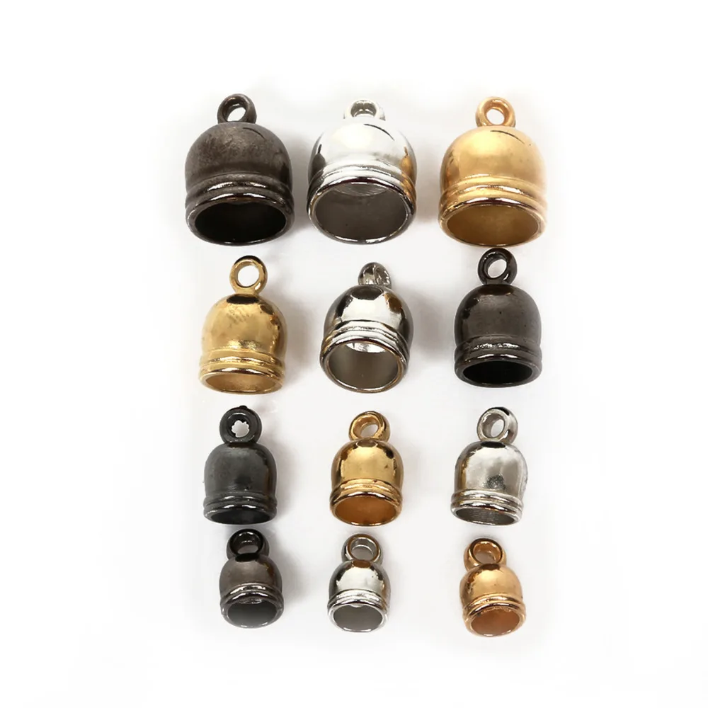 

New Fashion 50pcs 4/5/6/8 MM CCB End Caps Clasps Leather End Tip Tassel Caps Beads For Fashion DIY Handmade Jewelry Finding