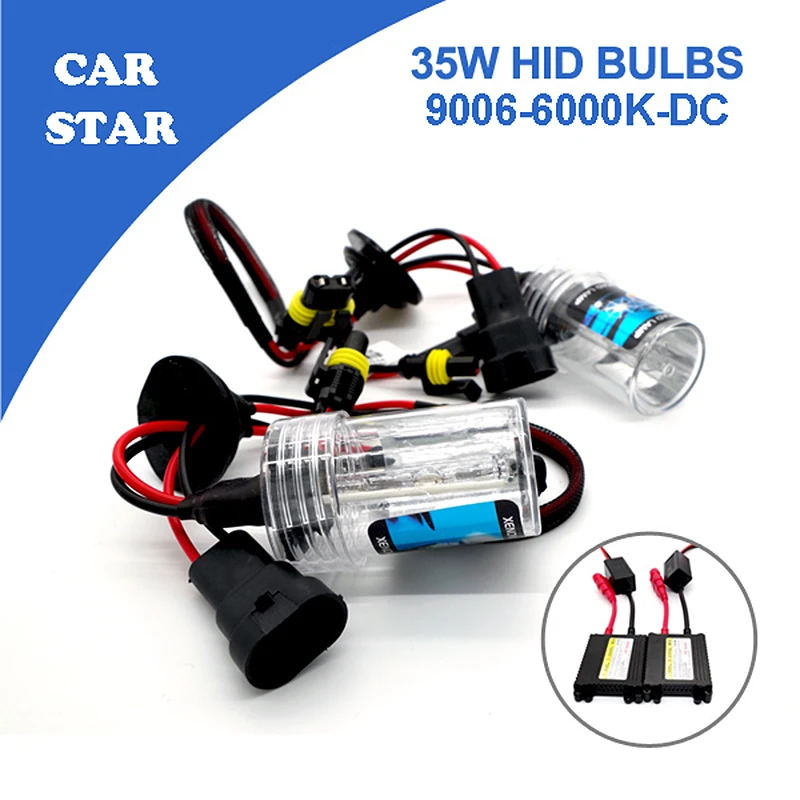 Free shipping 9006 Xenon HID Kit 35W 6000K With Slim DC Ballast Car