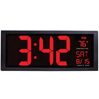 

Large Screen Big Electronic Wall Clock Desktop Led Digital Calendar Clock Thermometer Daylight Saving For Kitchen Clock Mural