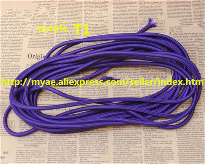 10m a lot fabric electrical cable Electric cable retro 20.75 textile woven mesh cable wire and the color yellow of power lines (42)